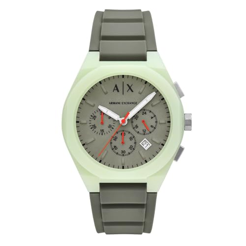 Armani Exchange Sync Green Quartz Silicone Watch AX4171
