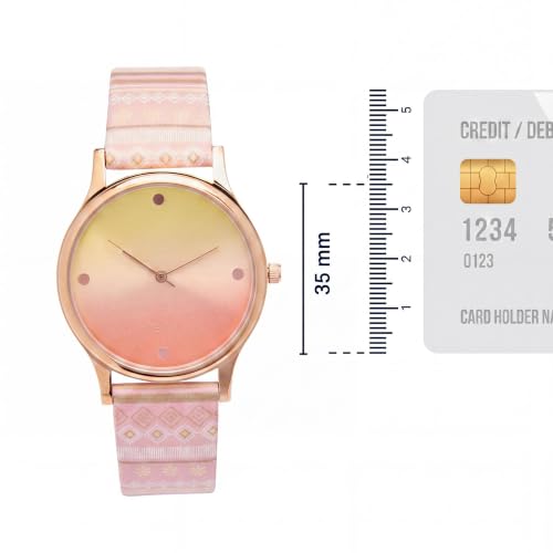 TEAL BY CHUMBAK Round Dial Analog Hand Watch for Women, Gifts for Women/Girls/Ladies, Stylish Fashion Watch for Casual/Work