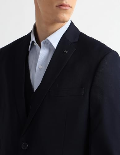 Arrow Men's Tailored Fit Three Piece Suit (ARAISU5603_Blue_36)