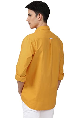 Van Heusen Men's Slim Fit Shirt (Yellow)