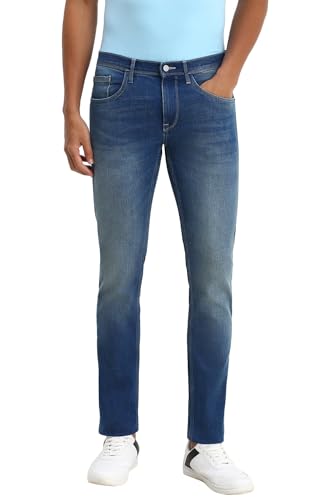 Allen Solly Men's Slim Jeans (ALDNASLF522417_Blue