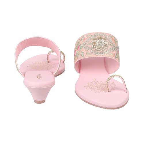 Metro Women Pink Ethnic Wedge Heel Sandal UK/3 EU/36 (32-581)