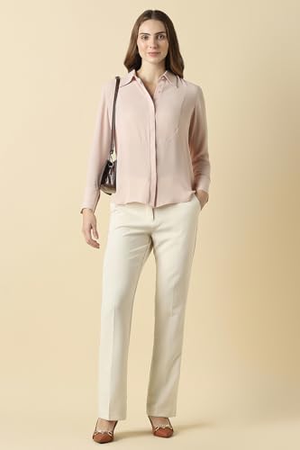Women Pink Solid Long Sleeves Shirt