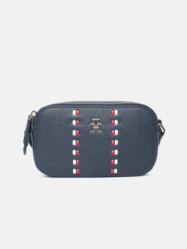Solid Blue Polyurethane Sling Bag