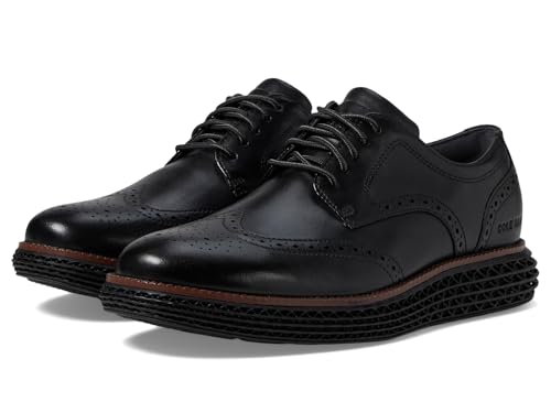 Cole Haan Mens Original Grand 2.0 Wingtip Oxfords, Black, 10 Wide