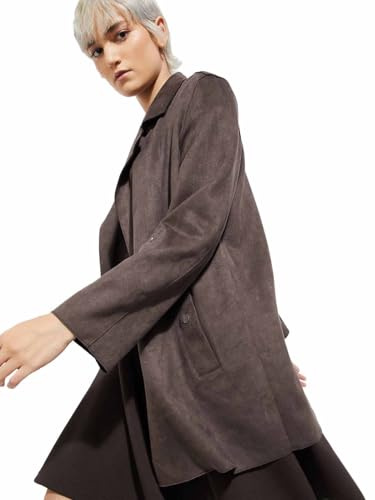 Max Alaya F x URB_N Women Suede Blazer (Brown_L)