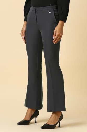 Women Grey Solid Formal Trousers