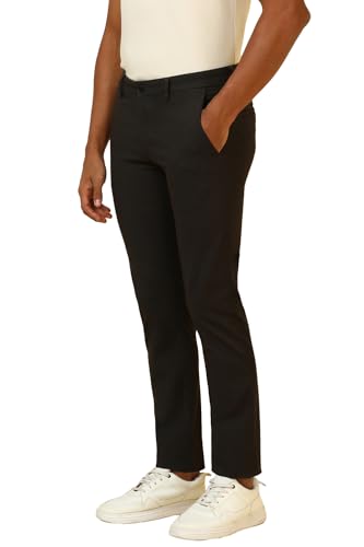 Men Brown Textured Casual Trousers