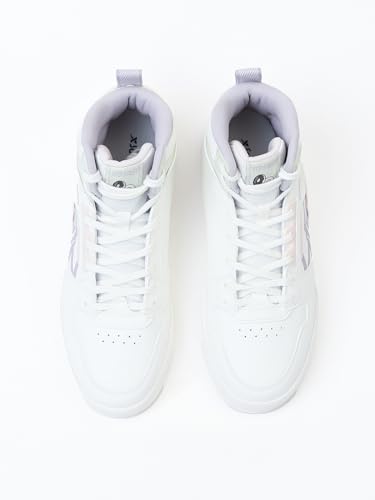 XTEP Womens Skateboard Shoes/Sneakers with Synthetic Leather Upper, Innovative Design, MD Outsole, Non-Marking Traction