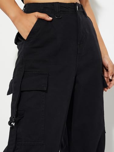 Max URB_N Women Solid Cargos (Black_36)