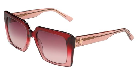 Tommy Hilfiger Women's Special Edition Red Rose Gold Square Sunglasses