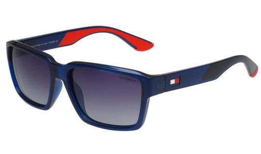 Tommy Hilfiger Men's Blue-Red Polarized Sunglasses