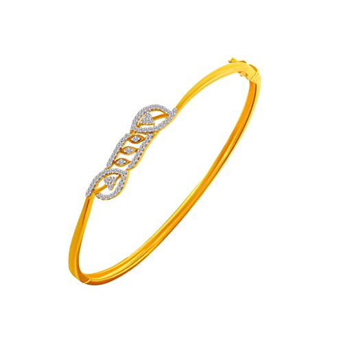 P.C. Chandra Jewellers 18Kt Yellow Gold And Diamond Bangle For Women