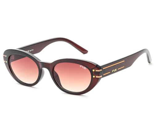 IRUS Women Oval sunglasses | 100% UV protection | Small Size | Brown Gradient Polycarbonate lens