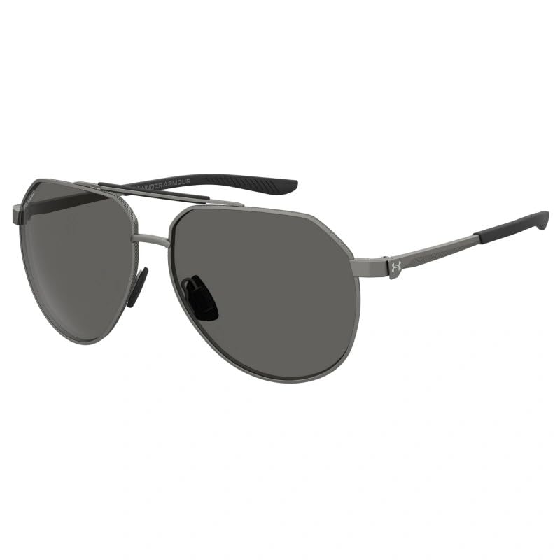 UNDER ARMOUR Men's Sunglasses GREY POLARIZED Lens MATTE DARK RUTHENIUM BLACK Frame color