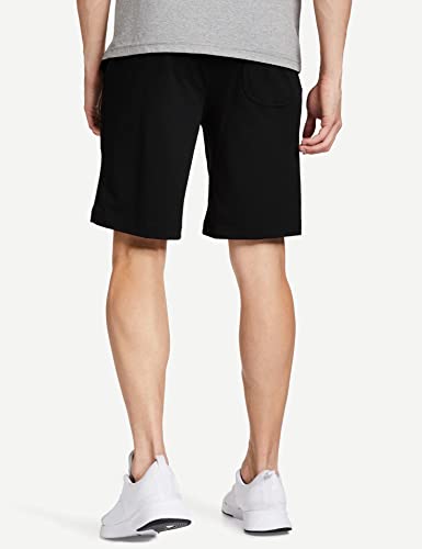 Van Heusen Athleisure Men Knit Shorts - Cotton Rich - Smart Tech, Easy Stain Release, Anti Stat, Ultra Soft, Moisture Wicking_50001_Black_S