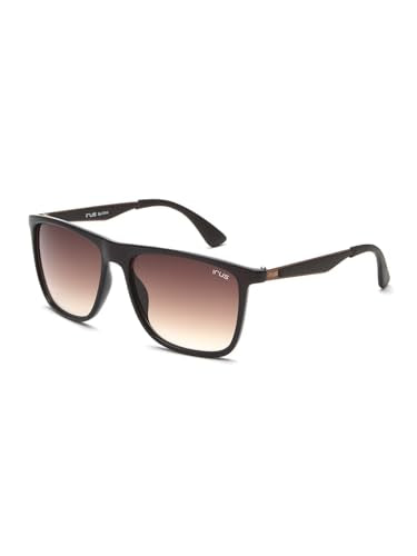 IRUS sunglasses| 100% UV protected | Gradient | Full Rim | Square | Men | Large | Shiny Brown Polycarbonate Frame | Brown Gradient Polycarbonate Lens
