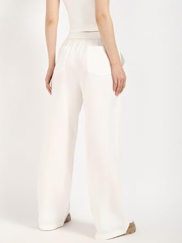 Tommy Hilfiger Relaxed-Fit Solid Mid Rise Trouser Ecru