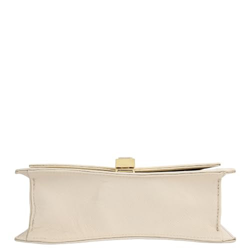 Da Milano Leather Satchel Bag for Women - Marshmallow White (LB-01516A-OL)