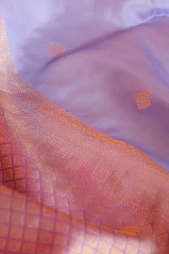 Taneira Women Light Violet Woven Apsara Silk Viscose Saree with Unstitched Blouse Piece (SAPP03AA0849-Light Violet)