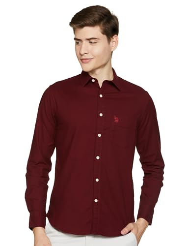 U.S. POLO ASSN. Men's Regular Fit Shirt (USSHTO2705A_Maroon