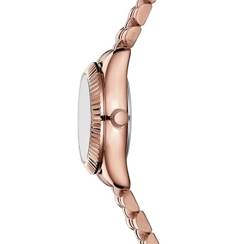 NIBOSI Watches for Woman Analog Quartz Stainless Steel Diamond Rose Gold Green Small Dial Women Watches Classic Wrist Watch Date Waterproof (A06-Rose Gold)