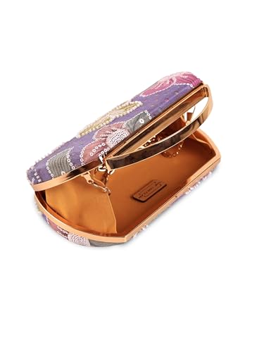 THE TAN CLAN Riveria Multicolor Capsule Clutch | Colorful Evening Bag for Women | Party & Festive Clutch Purse
