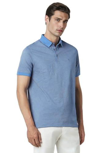 Van Heusen Men's Regular Fit T-Shirt (VHKPWRGF845697_Blue