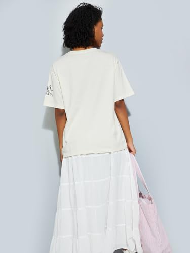 Max URB_N Women Devil Wears Prada Oversized T-Shirt (Beige_L)