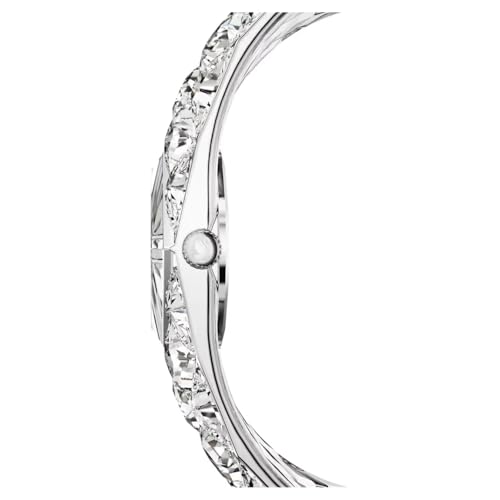 Swarovski Curiosa Bangle 572 Crystal Bracelet, Silver Tone, Stainless Steel, Silver, Classic