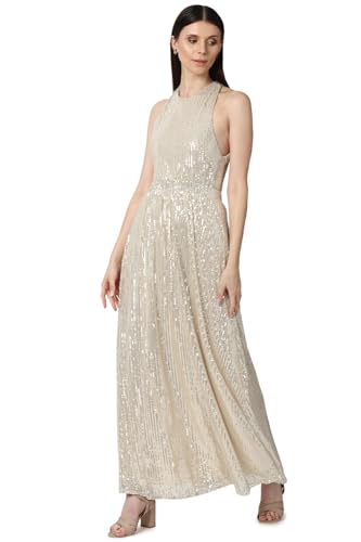 FOREVER 21 women's Polyester Classic Maxi Dress (451016_Beige