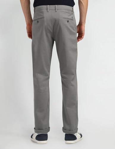 Arrow Sports Men's Regular Casual Pants (ASAITR2526_Medium Green