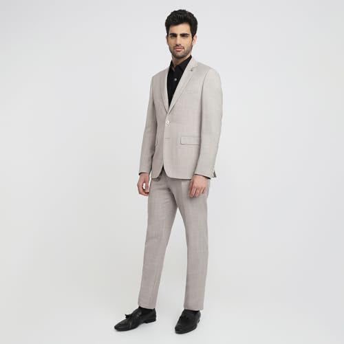 Raymond Fawn Checks Pattern Men Suit