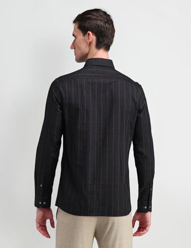Arrow Men Grey Checkered Spread Collar Full Sleeve Formal Cotton Slim Fit Shirt (ARAISH0360_Grey_40)