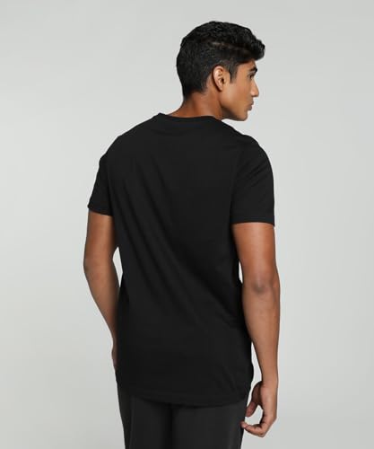 Puma Men's Graphic Print Slim Fit T-Shirt (680847_Black