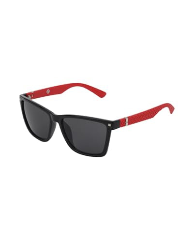 Carlton London Black with Red Toned UV Protected Lens Rectangle Sunglass for unisex