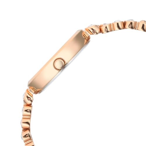 Titan Raga Plain 3 Hands Raga Rose Gold/Copper Round Dial Rose Gold Plating Brass Strap Womens Watch - 95262WM01F