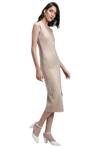 Forever 21 Women's Rayon Bodycon Knee-Length Dress (FWA24CDRF0108_Beige