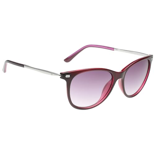 French Connection|Red Full Frame Cat-eye Sunglasses|100% UV Protected (Uv 400) Purple Gradient Faded Lens|Women's|Medium|FC 7617 C2 54 S