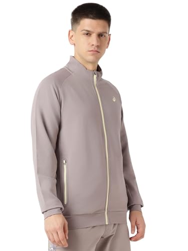 ASICS Mens Rainstorm Grey CONTRAST DETAIL RAGLAN JACKET - XL (2031F428.020)
