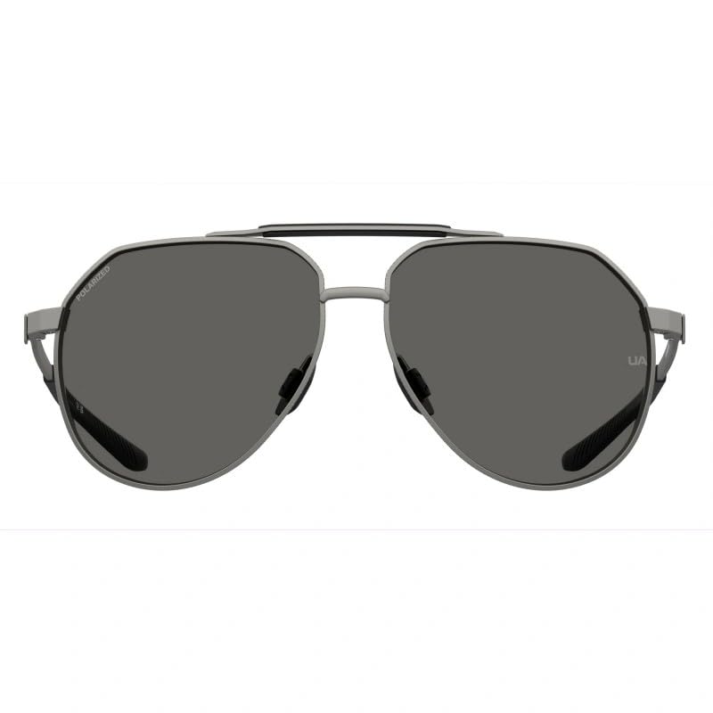 UNDER ARMOUR Men's Sunglasses GREY POLARIZED Lens MATTE DARK RUTHENIUM BLACK Frame color