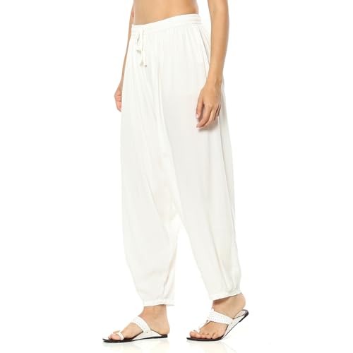 Rangriti Women's Regular 1 Salwar (CRE22001AW24WHT_Owht