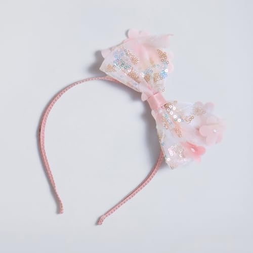 Hopscotch Girls Pink Short Sleeves Sequin Embellished Dress for Age (6-7 Years)