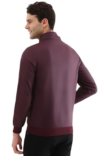 Allen Solly Men's A-Line Coat (ASJKQBOFK39280_Purple