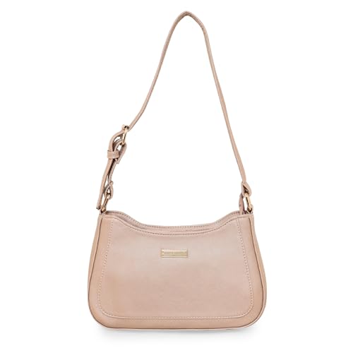 Pierre Cardin PU Leather Sling Bag for Women and Girls | Stylish Crossbody Bag For Women with Zipper & Adjustable Strap, Gold