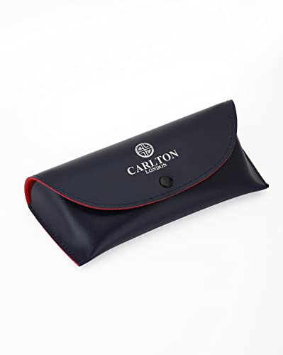 Carlton London Premium Black with Gold Toned & Polarised Lens Square Sunglass for men