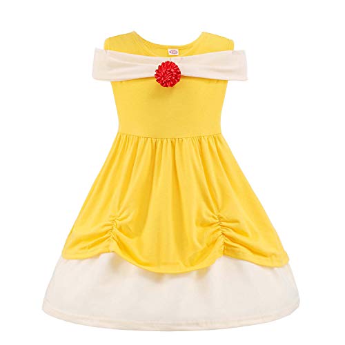YUPPIN New Baby Girl Clothes Girls Dress Party Princess Summer Cosplay Baby Girl Fashion; Bellie 3-4 Years