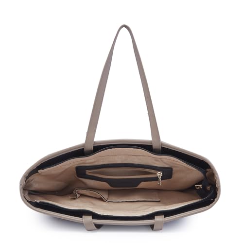 Caprese Roberta Tote Bag for Women (Large, Black)