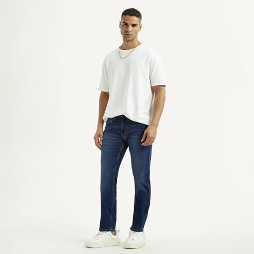 Levi's Men Slim Fit Mid Rise Jeans Dark Indigo