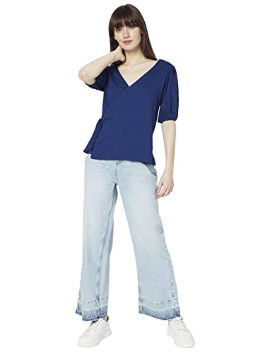 VERO MODA Regular Fit Top (10298320_Navy Peony_S)